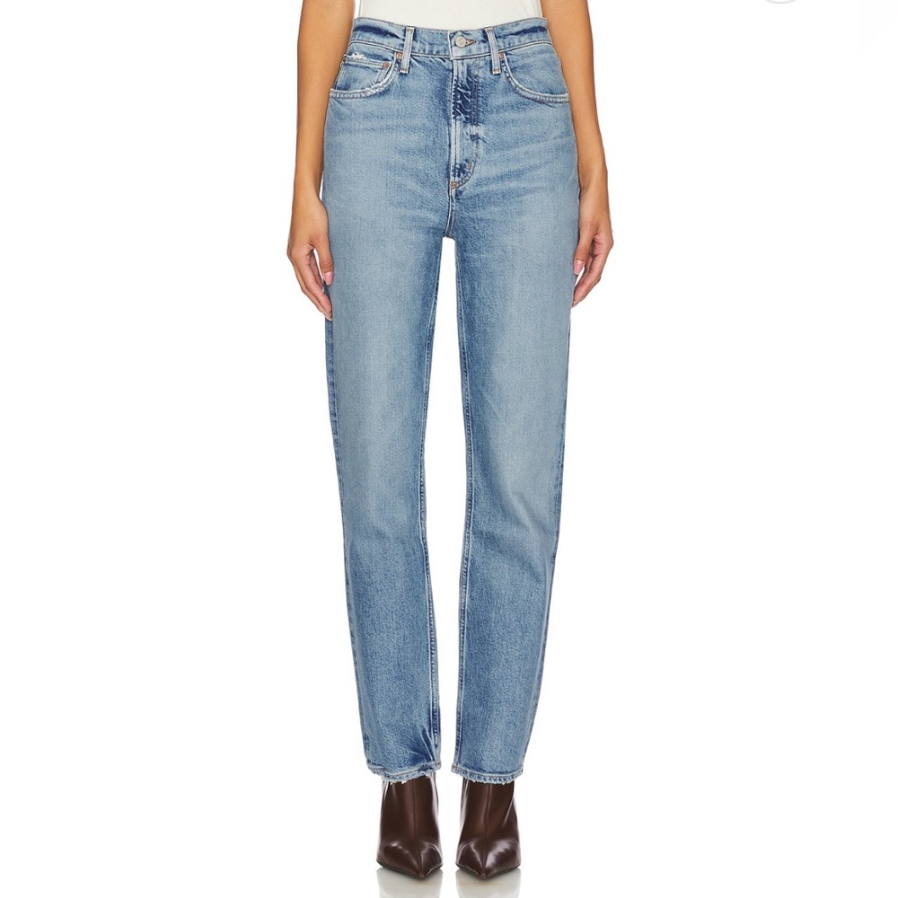 Agolde High Rise Stovepipe Jeans in Melody